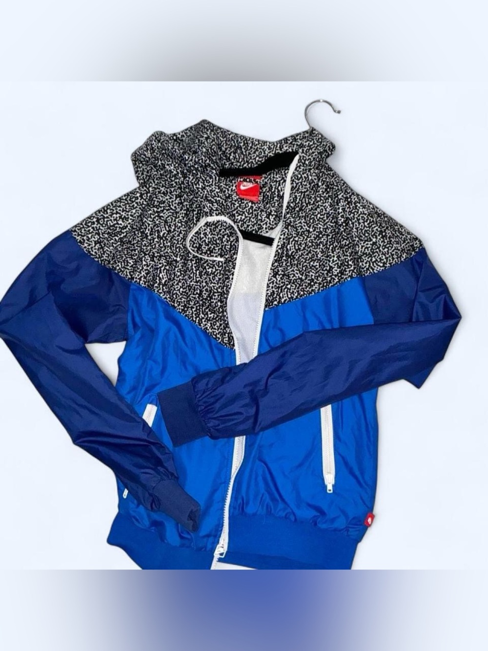 Nike RARE N7 Blue & Navy Windbreaker with Speckled Hood